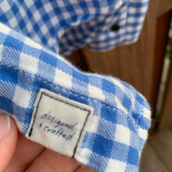 Gap Gingham Shrunken Boyfriend Blouse - Picture 6 of 9